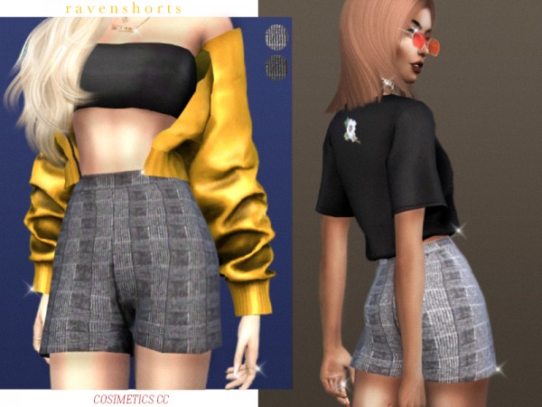 The Sims Resource: Raven shorts by cosimetics