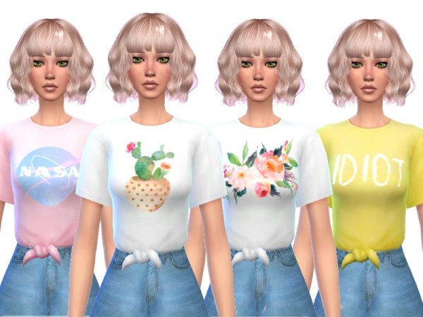  The Sims Resource: Snazzy Tied Shirts by Wicked Kittie