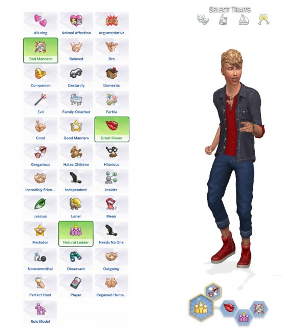  Mod The Sims: Traits Unlocked for CAS   ATICAS by tucatuc