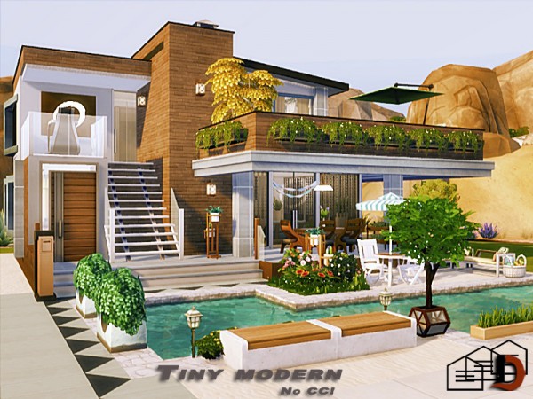  The Sims Resource: Tiny modern house by Danuta720