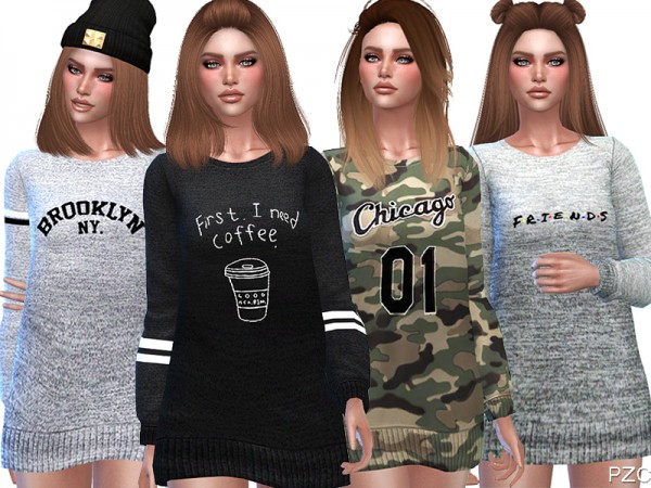  The Sims Resource: Cute Fall Sweaters by Pinkzombiecupcakes