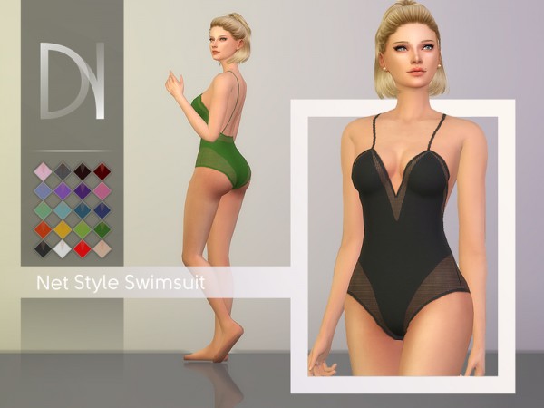  The Sims Resource: Net Style Swimsuit by DarkNighTt