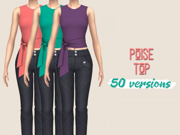  Simsworkshop: Poise Top by midnightskysims