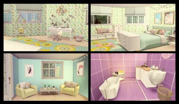  Simming With Mary: Pastel house