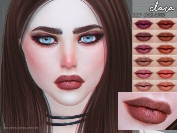 The Sims Resource: Clara Lip Colour by Screaming Mustard