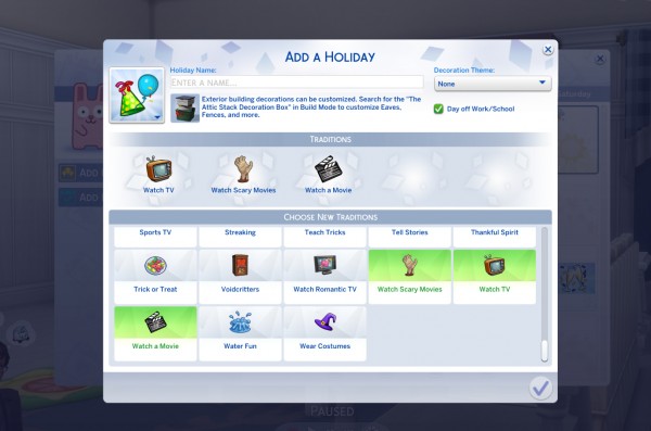  Mod The Sims: Assorted Custom Holiday Traditions by icemunmun