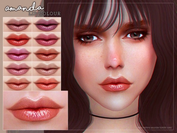  The Sims Resource: Amanda   Lip Colour by Screaming Mustard