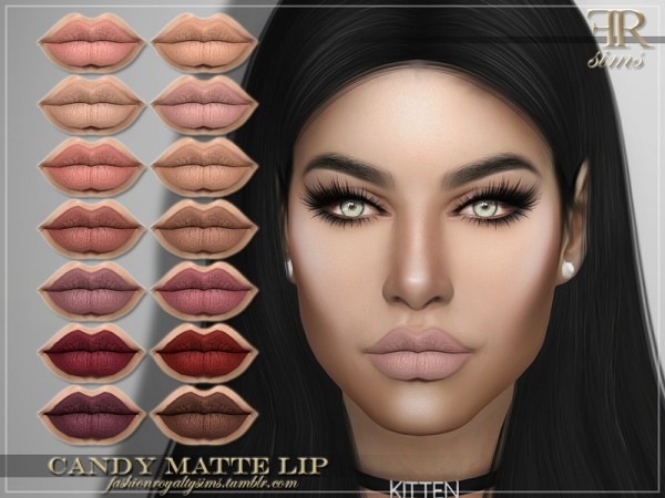  The Sims Resource: Candy Matte Lip by FashionRoyaltySims