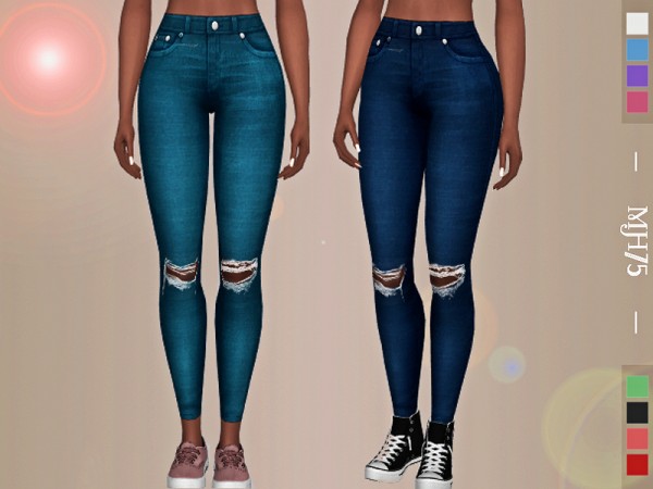  The Sims Resource: Petra Ripped Jeans by Margeh 75