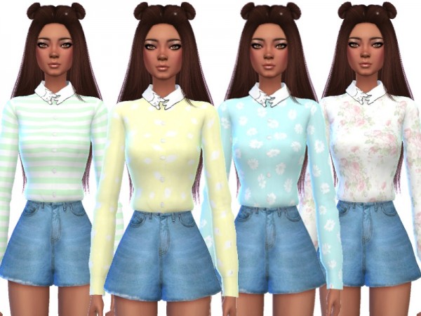  The Sims Resource: Cat Collar Shirt by Wicked Kittie