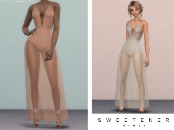  The Sims Resource: Sweetener Dress by Christopher067
