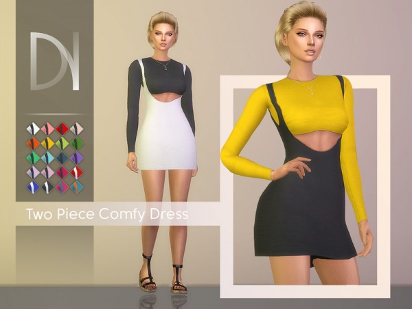  The Sims Resource: Two Piece Comfy Dress by DarkNighTt