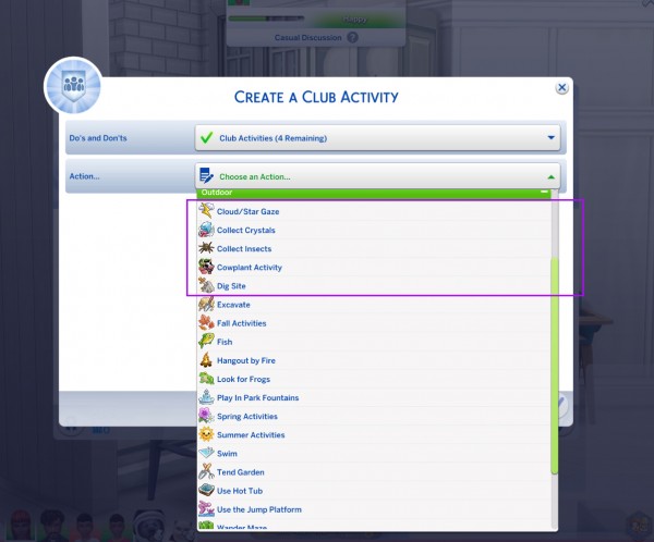  Mod The Sims: Custom Club Activities by icemunmun