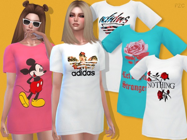  The Sims Resource: Sporty and Sleep T shirts Collection by Pinkzombiecupcakes