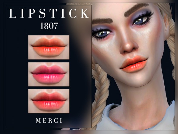  The Sims Resource: Lipstick 1807 by Merci