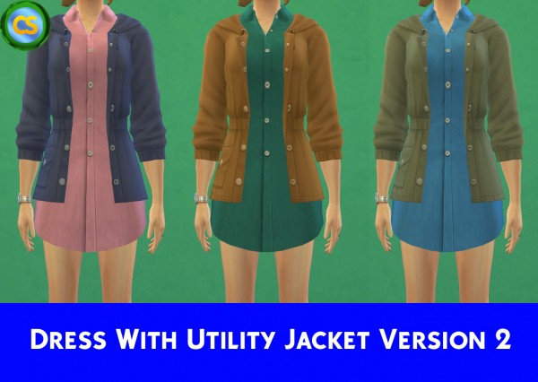  Simsworkshop: Dress With Utility Jacket by cepzid