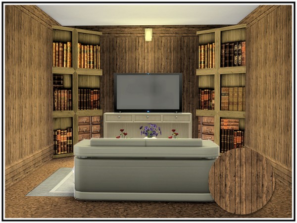  The Sims Resource: Economy Timber Panel Walls by marcorse