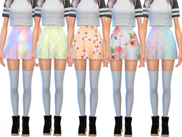  The Sims Resource: Snazzy Skater Skirts by Wicked Kittie