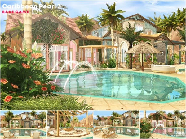  The Sims Resource: Caribbean Pearl 3 house by Pralinesims
