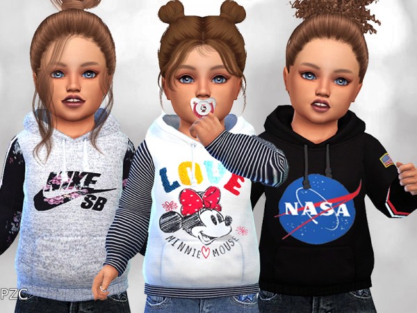  The Sims Resource: Toddler Hoodies 010 by Pinkzombiecupcakes
