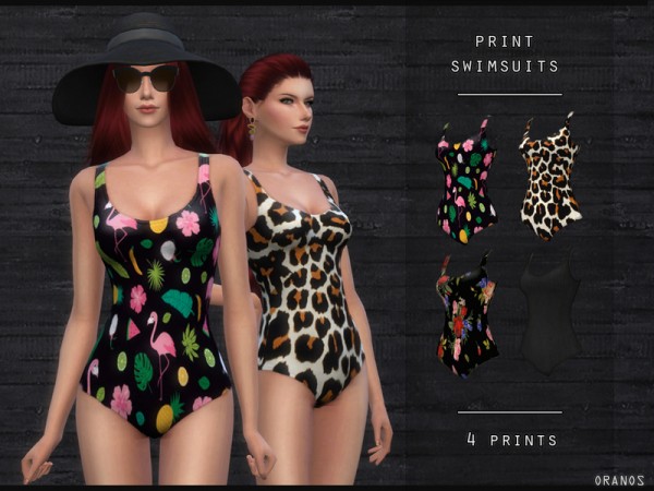  The Sims Resource: Print Swimsuits by OranosTR