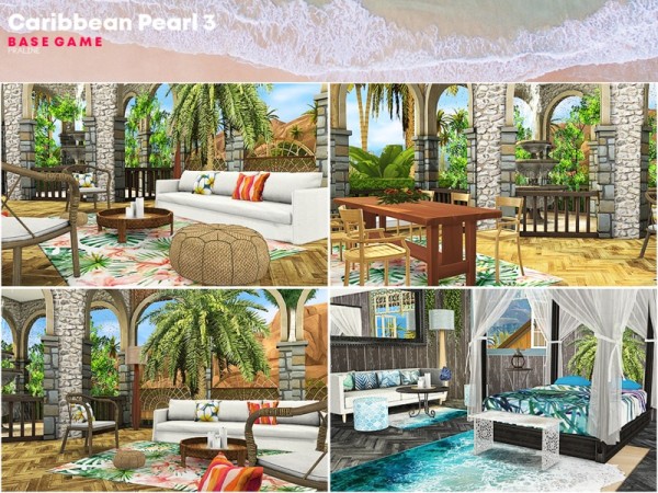  The Sims Resource: Caribbean Pearl 3 house by Pralinesims