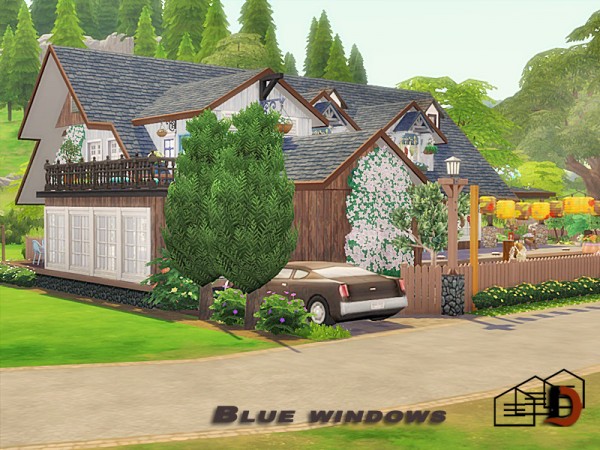  The Sims Resource: Blue windows house by Danuta720