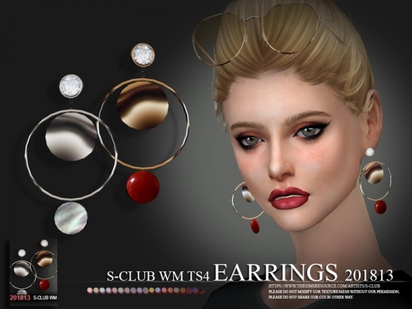  The Sims Resource: Earrings F 201813 by S Club