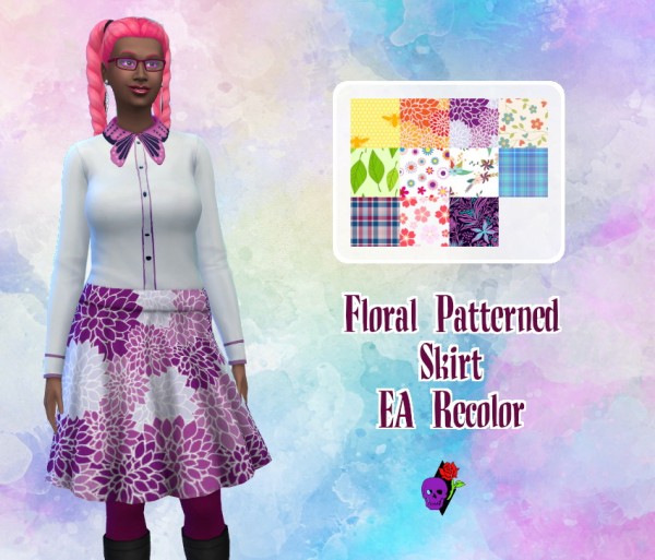  Simsworkshop: Floral patterned skirt