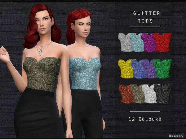  The Sims Resource: Glitter Tops by OranosTR