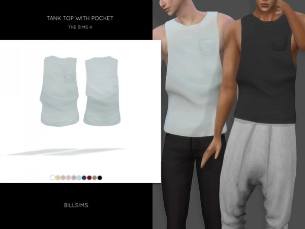  The Sims Resource: Tank Top with Pocket by Bill Sims