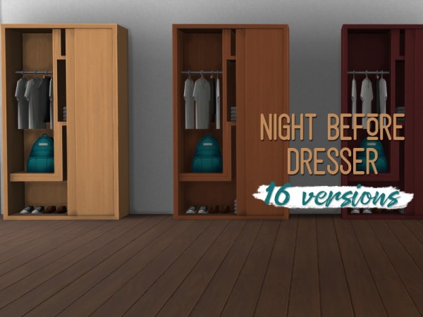  Simsworkshop: Night Before Dresser by midnightskysims