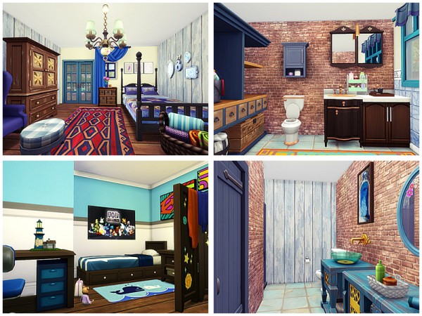  The Sims Resource: Blue windows house by Danuta720