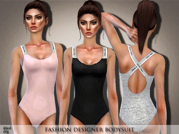  The Sims Resource: Fashion Designer Bodysuit by Black Lily