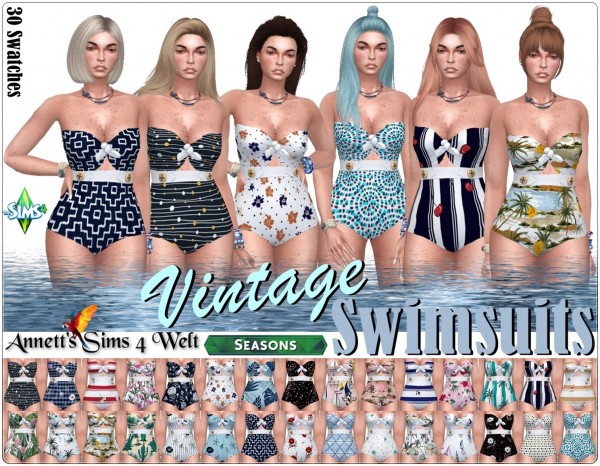  Annett`s Sims 4 Welt: Vintage Swimsuits