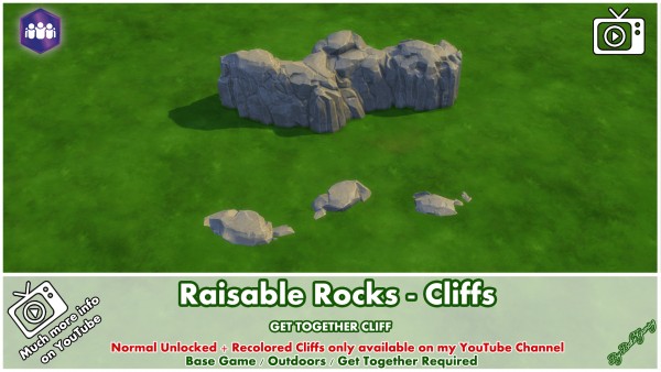 Mod The Sims: Raisable Rocks   Cliffs by Bakie