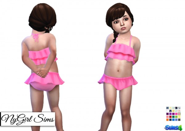NY Girl Sims: Toddler Ruffle Two Piece Swimsuit