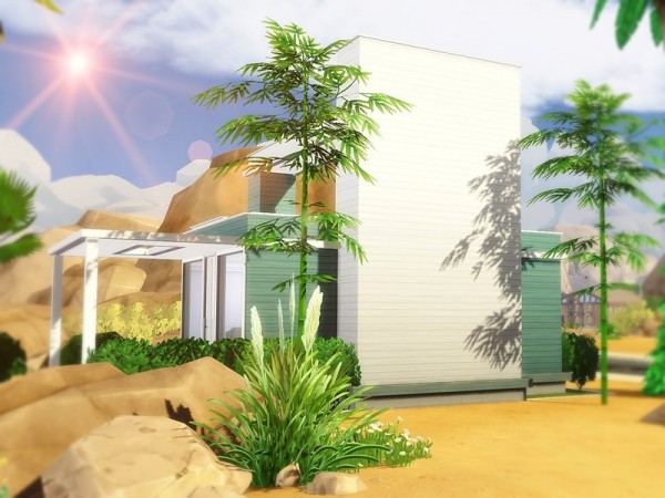  The Sims Resource: Stylish Modern Starter House by MychQQQ