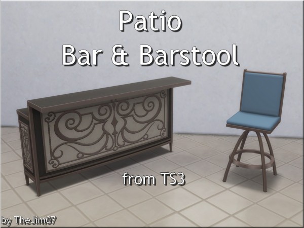  Mod The Sims: Patio Bar and Barstool by TheJim07