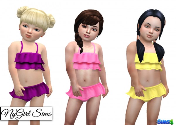 NY Girl Sims: Toddler Ruffle Two Piece Swimsuit