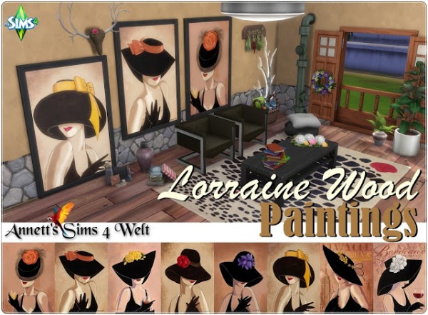  Annett`s Sims 4 Welt: Lorraine Wood Paintings