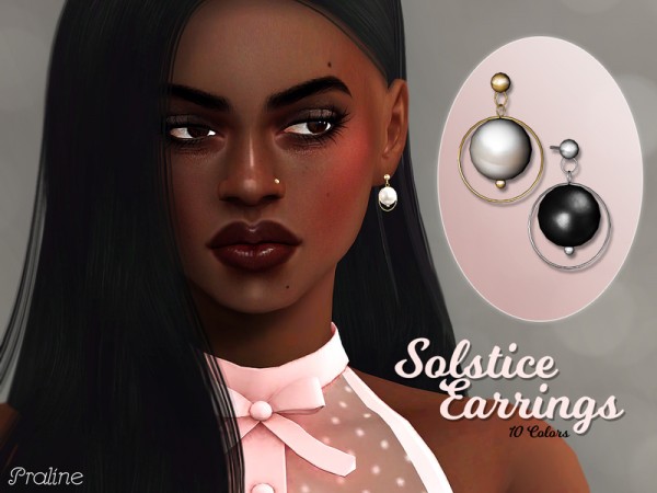  The Sims Resource: Solstice Earrings by Pralinesims