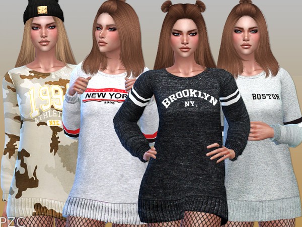  The Sims Resource: Fall Sweatshirts Collection by Pinkzombiecupcakes