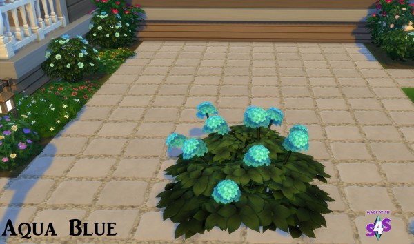  Mod The Sims: Hydrangea Flowers 16 Colours by wendy35pearly