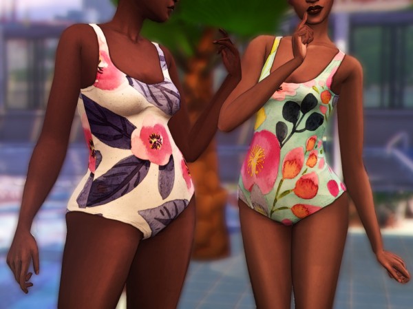  Miss Ruby Bird: Floral pattern swimsuit