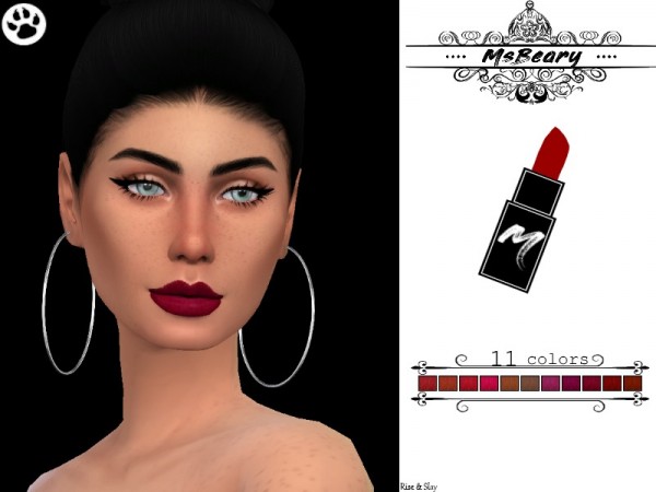  The Sims Resource: Shady Lipstick Palette by MsBeary