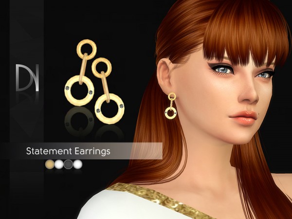  The Sims Resource: Statement Earrings by DarkNighTt