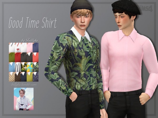  The Sims Resource: Good Time Shirt by Trillyke