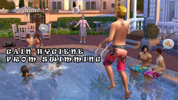  Mod The Sims: Gain Hygiene From Swimming by snthe