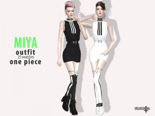  The Sims Resource: MIYA One piece Outfit by Helsoseira